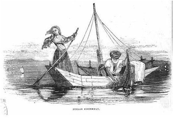 Pallah fisherman in Indus river Sind 1849
